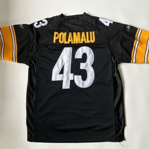 Vintage Reebok Steelers Troy Polamalu Jersey Size 48